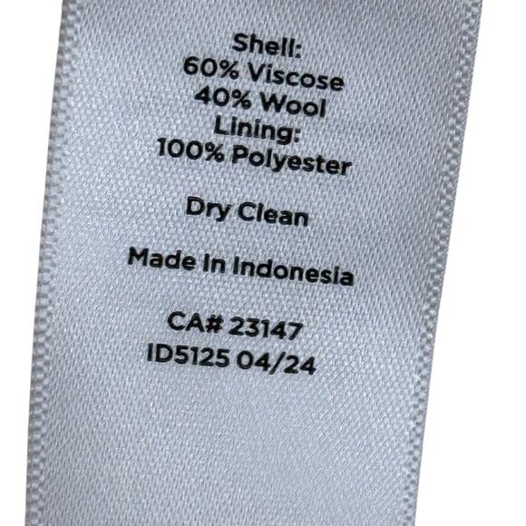 Talbots Ivory Womens Boiled Wool Blend Suit Jacket Blazer Career Classic sz 10 - Picture 15 of 16